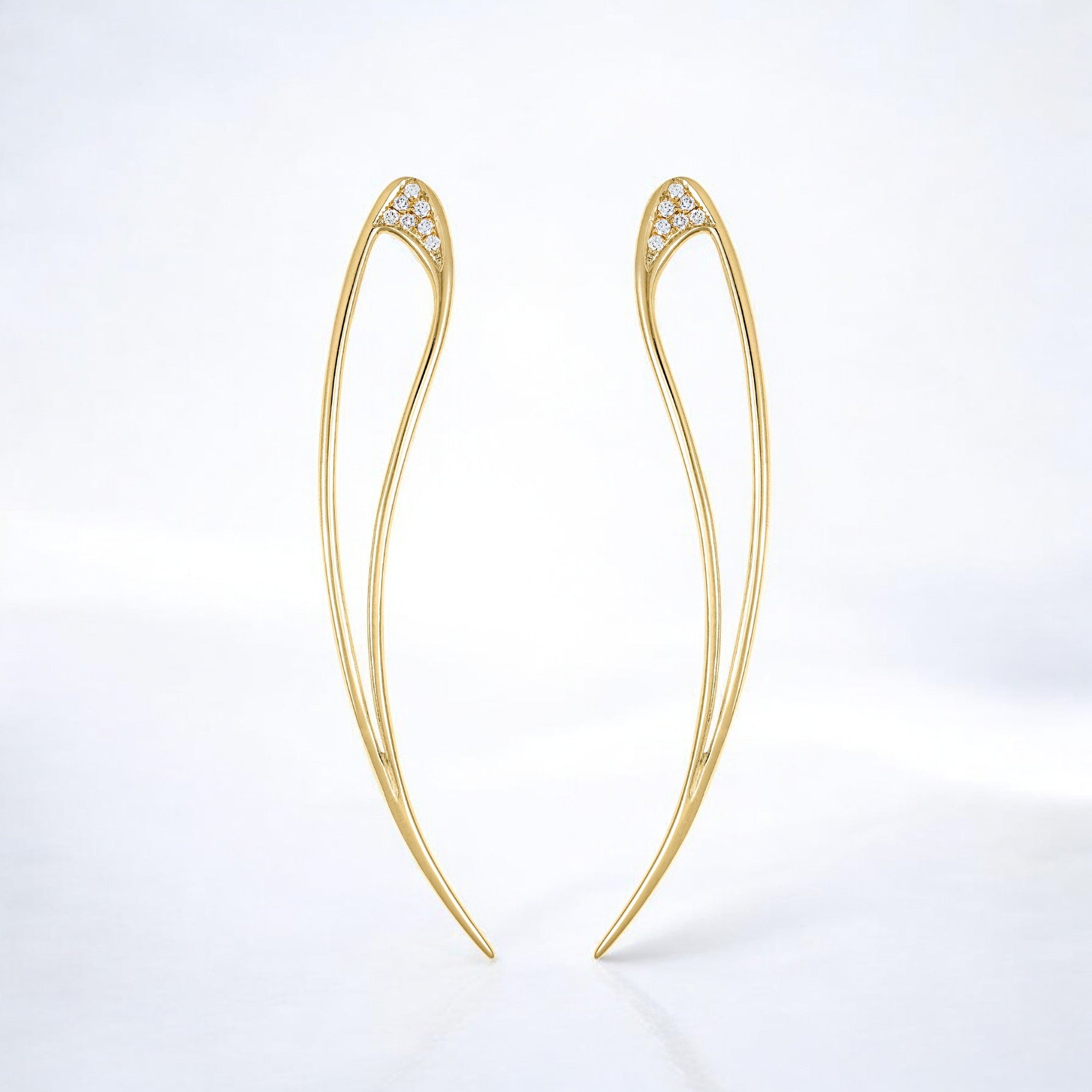 Neda Earrings_HaniotisHellas_Eternal Waves_two-tone Jewellery_Haniotis_Athes_Paros_Jewellery_Gold_Silver