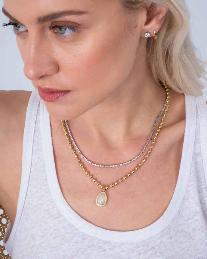 Pear shaped Opal Charm