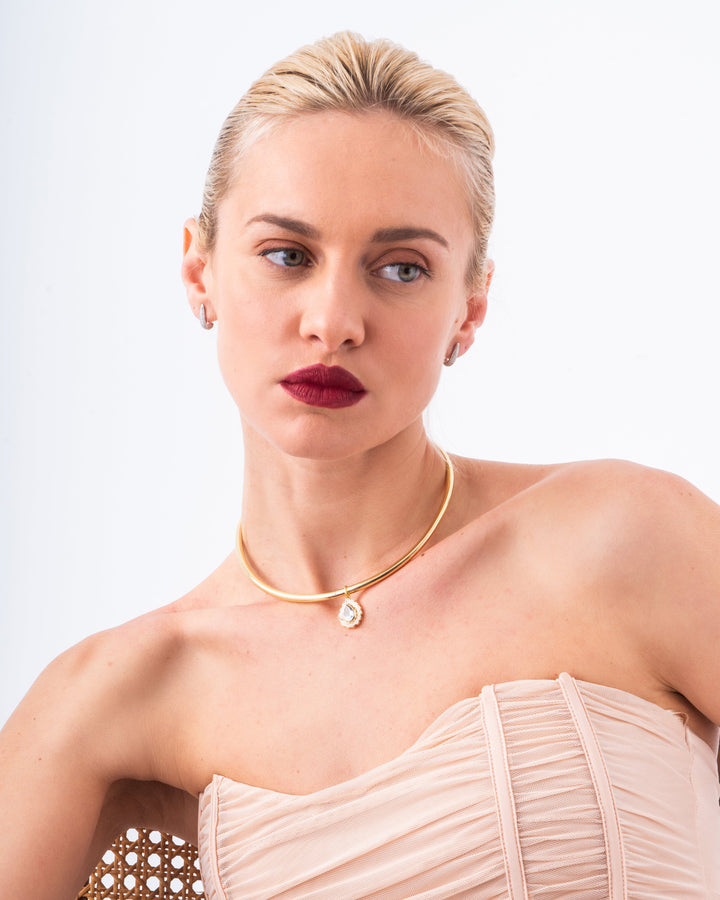 Diamond Pear - Shaped Aquamarine Charm