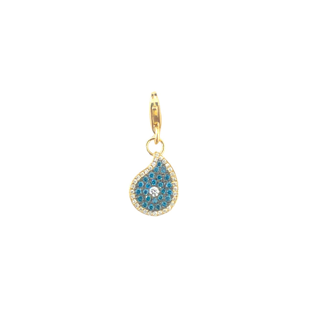 Drop Eye Diamond charm in Yellow Gold