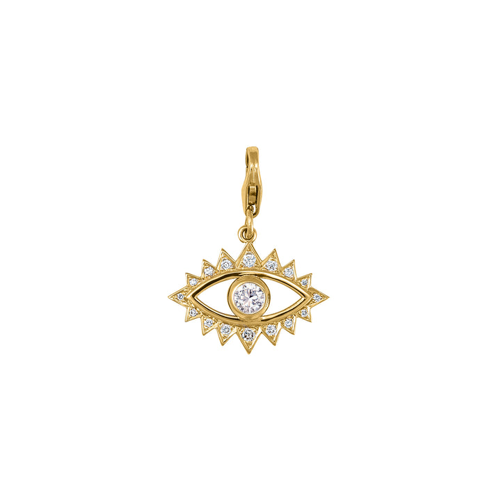 Diamond Eye Charm in 18K Gold