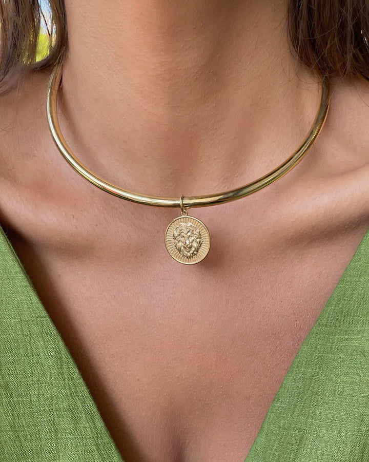 Lion Strength Torque Necklace