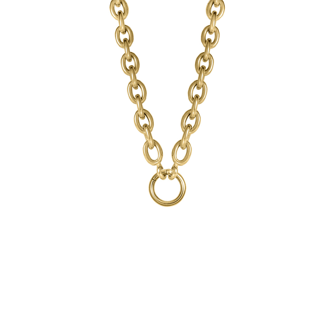 Bold Chain with Round Clasp in 18K Gold