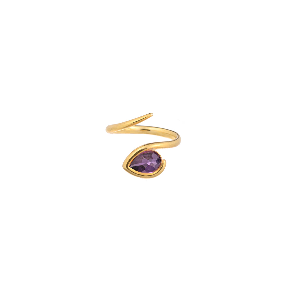 Unveiling the Beauty of the Aegean: The Lara Ring Haniotis Hellas_Eternal Waves_Ring_Lara Ring_Semi precious Stones_Rings_Athens_Paros_Made in Greece_jewellery_Χανιώτης_κοσμήματα_Δαχτυλίδια_Αθήνα_Σταδίου_Χρυσός 14Κ_Gold 14K_Amethyst