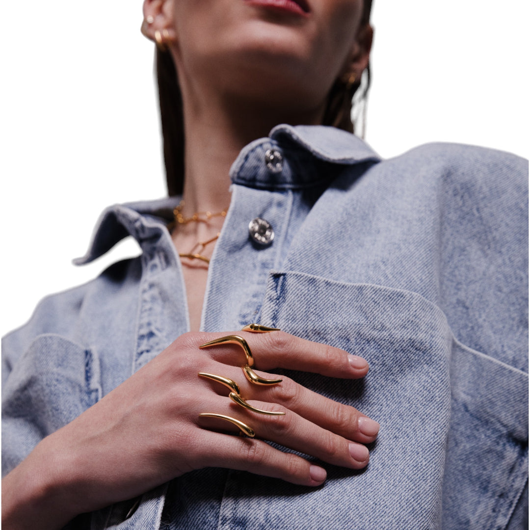 Haniotis Hellas_Eternal Waves__Gold Silver_athens_Paros_Handmade in Greece__Χανιώτησ_κοσμηματα__Δαχτυλίδια χρυσό_Ceto Rings. HARMONY RINGS. GOLD 14K