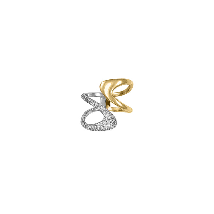 Pave Diamond Aegean Ring in 18K Gold