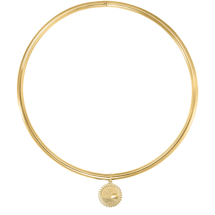 Diamond Pegasus Torque Necklace in 18K Gold