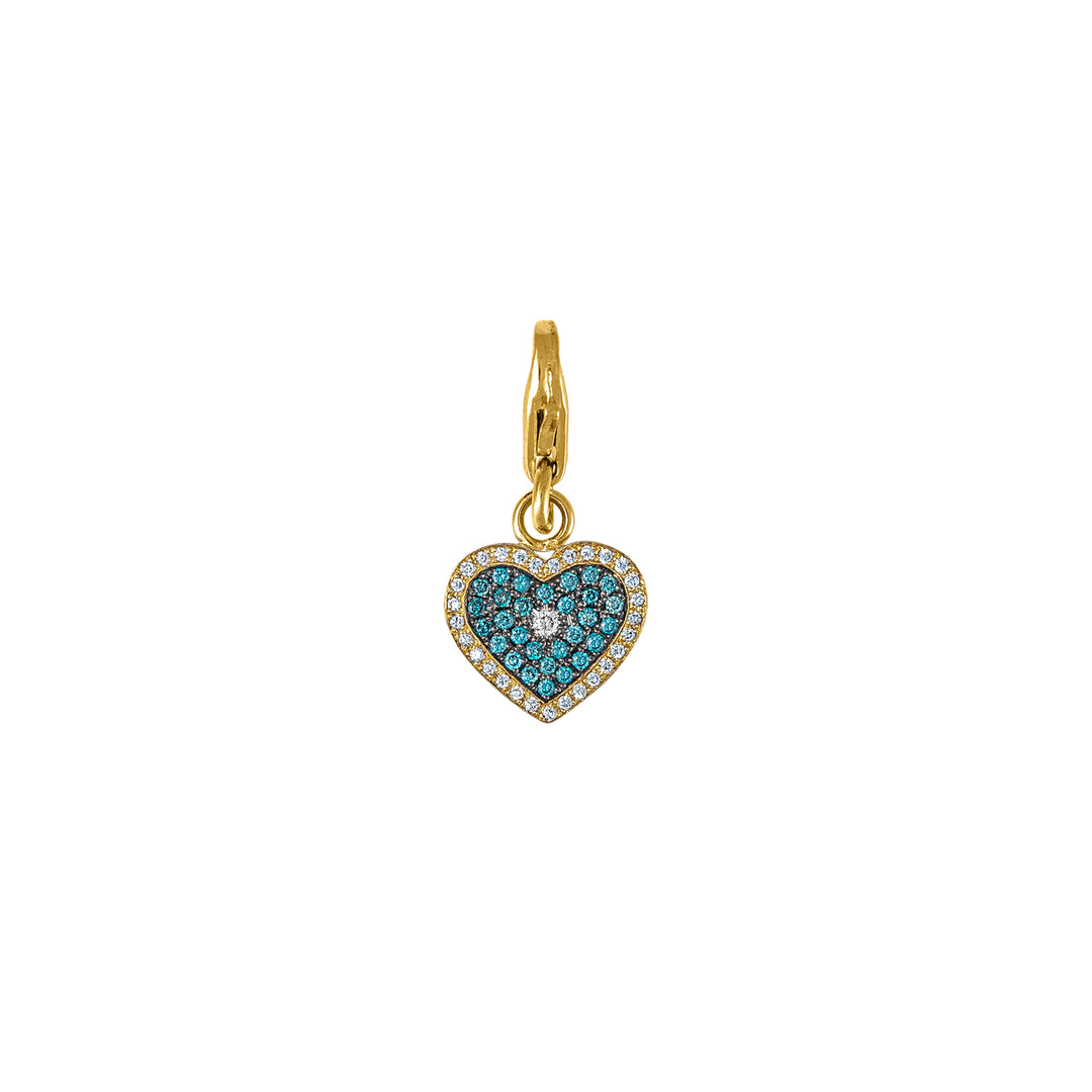 Diamond Heart Charm in 18K Gold