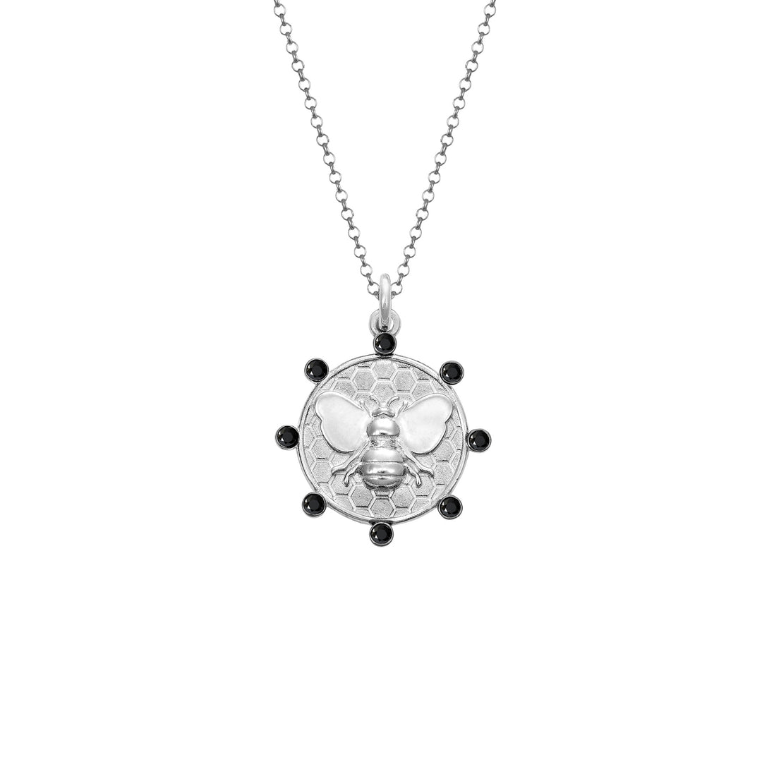 Diamond Bee Euphoria Pendant in Sterling Silver