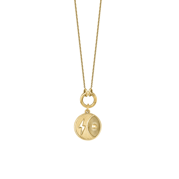 Diamond Lion with Skinny mini clasp chain in 18K Gold