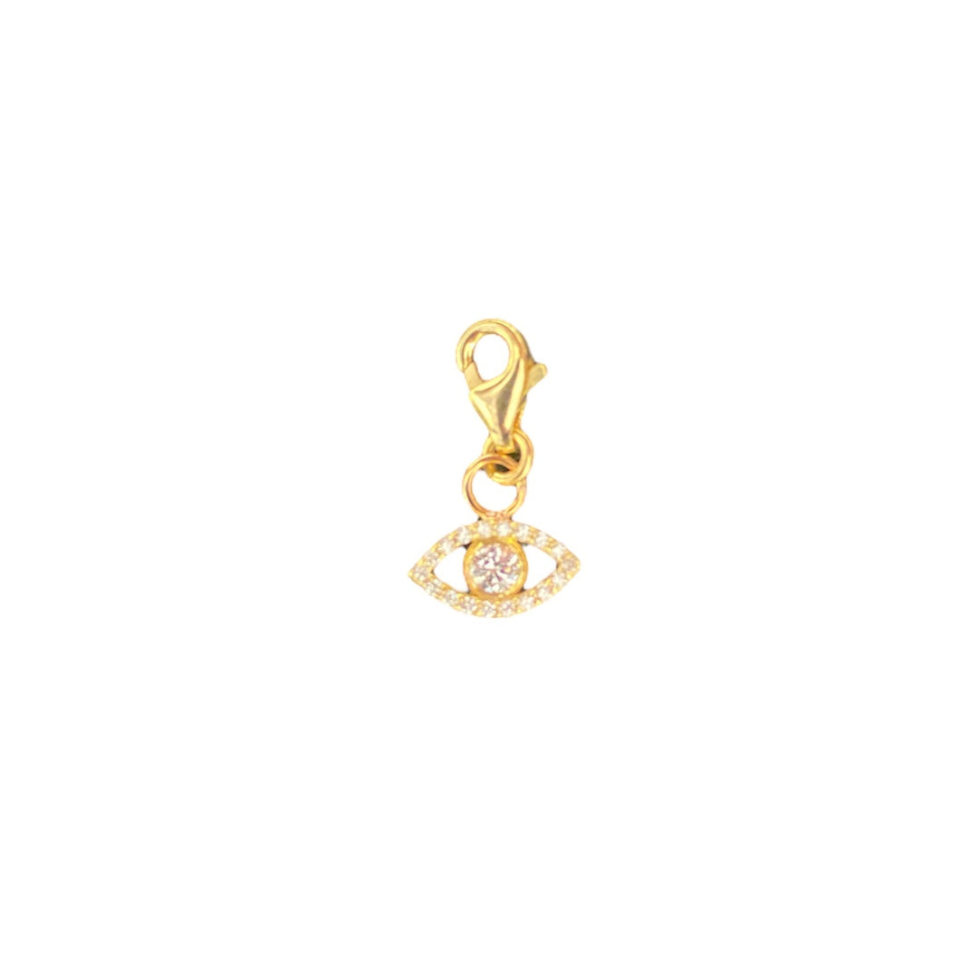 Diamond Eye charm in Yellow Gold