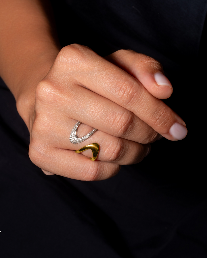 Pave Diamond Aegean Ring in 18K Gold