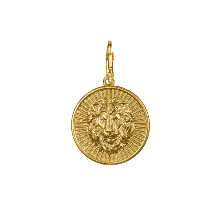 Lion, Diamond Bee and Sapphire Eye with Rolo clasp extension chain in 18K Gold