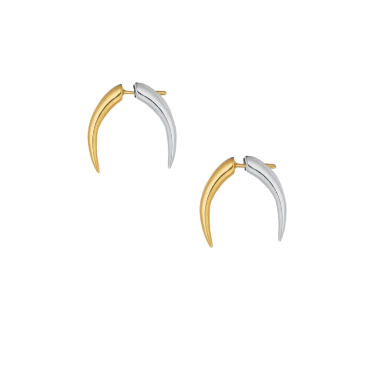 Haniotis Hellas_ - Earrings from Eternal Waves collection - Aegean-inspired jewelry - Two-tone jewelry - Gold and Sterling Silver earrings - Greek mythology-inspired earrings - Trendy statement jewelry - Mix and match earrings - Casual and formal earrings - Neda earrings and Neso earcuffs - Heirloom jewelry - Ethically sourced materials - Certificate of Authenticity - Greek jewelry brand