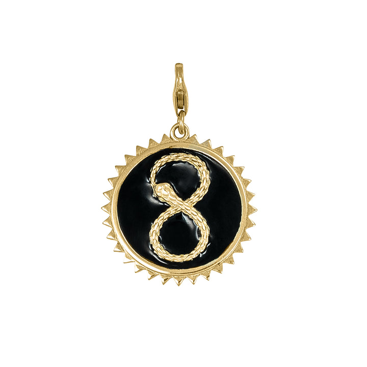 Noir Ouroboros Eternal Charm in 18K Gold
