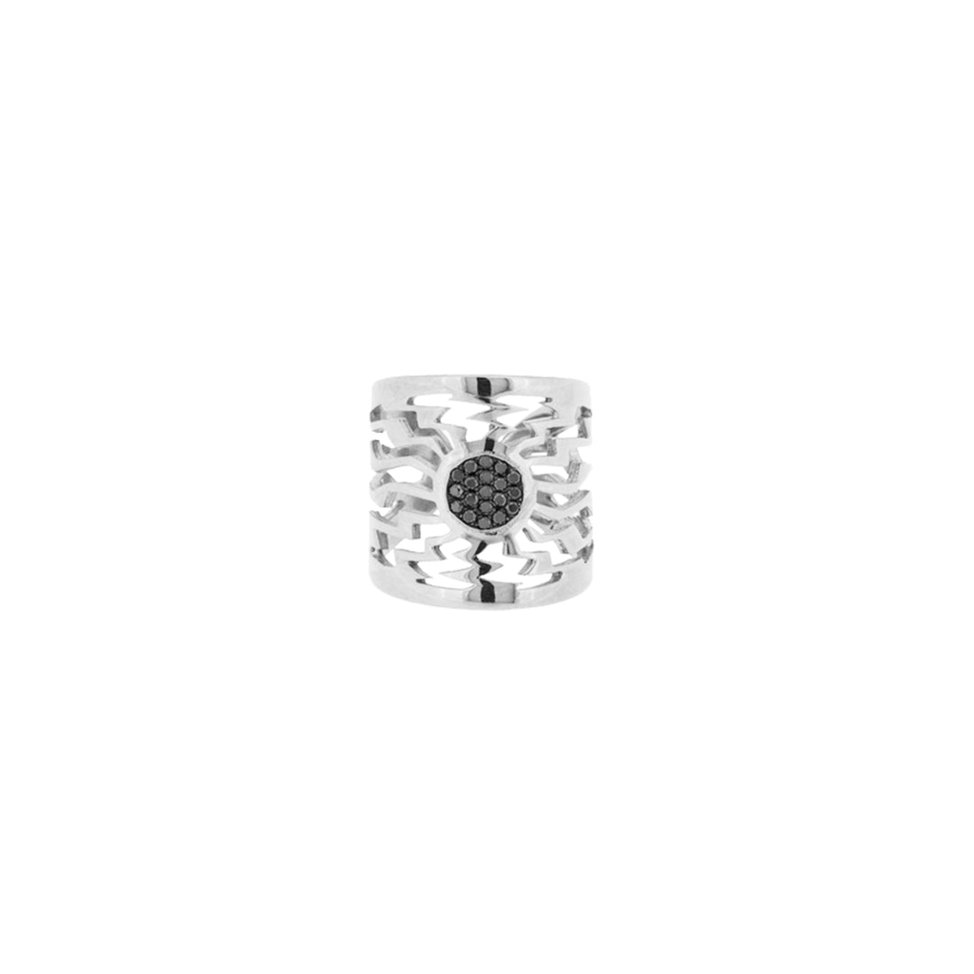 Diamond Illusion midi ring, silver