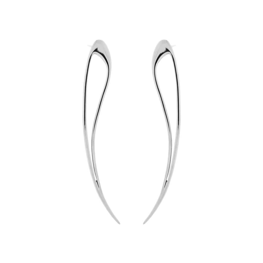 Haniotis Hellas_- Aegean earrings - Eternal Waves collection - Greek-inspired jewelry - Sterling silver earrings - Dynamic and edgy earrings - Daily accessory - Ethically sourced materials - Greek Summer symbolism - Heirloom jewelry - Certificate of Authenticity