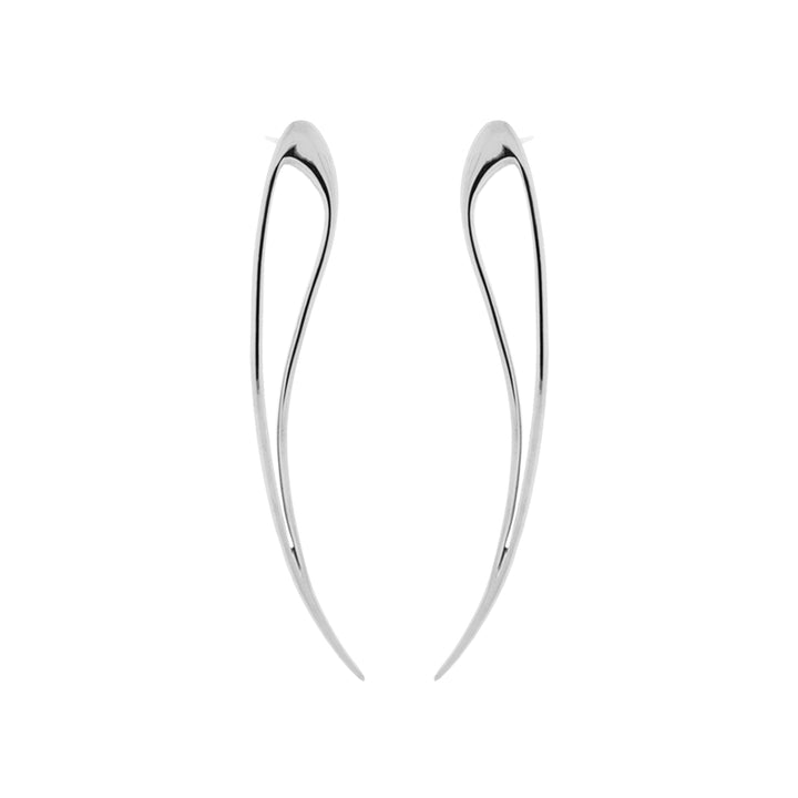 Haniotis Hellas_- Aegean earrings - Eternal Waves collection - Greek-inspired jewelry - Sterling silver earrings - Dynamic and edgy earrings - Daily accessory - Ethically sourced materials - Greek Summer symbolism - Heirloom jewelry - Certificate of Authenticity