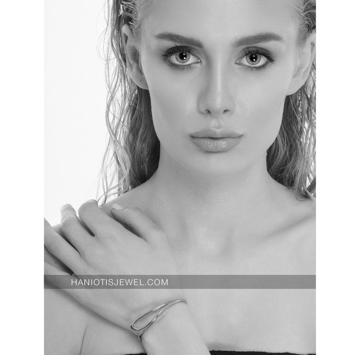 Eternal Waves: Aegean Bracelet, Handmade in Sterling Silver | Haniotis Hellas Jewellery