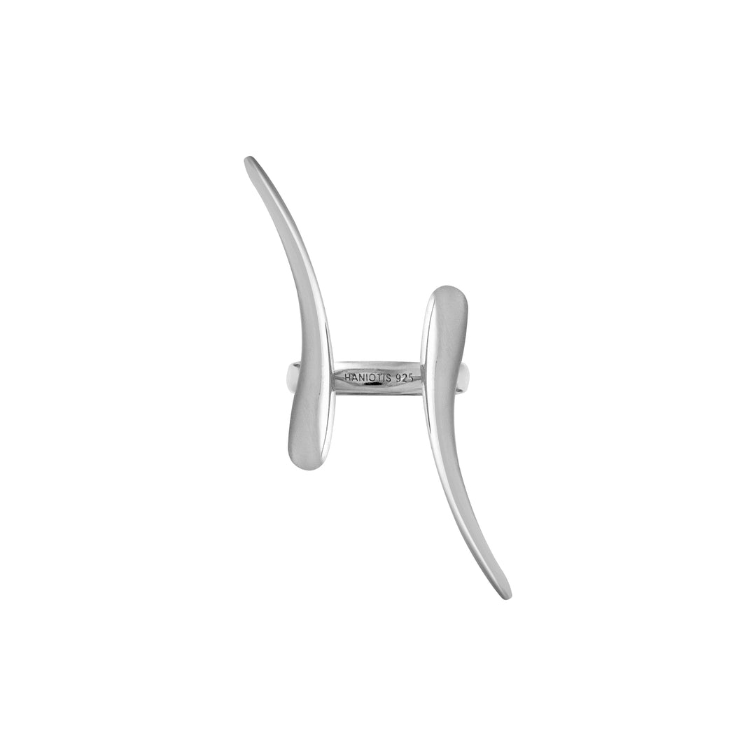 Haniotis Hellas_Haniotis_- Ceto ring - Eternal Waves Collection - Greek mythology-inspired jewelry - Sterling silver jewelry - Contemporary minimal design - Statement rings - Greek craftsmanship - Heirloom-quality jewelry - Ethically sourced materials - Lifetime guarantee - Greek artistry jewelry_χανιώτησ_κοσμήματα_δαχτυλίδι