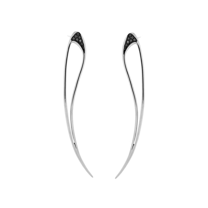 - Greek-inspired jewelry set - Coordinated earrings and bracelet - Timeless heirloom earrings - Greek mythology-inspired accessories - Sterling silver jewelry collection - Ethically sourced black diamond earrings - Haniotis Hellas Eternal Wave collection