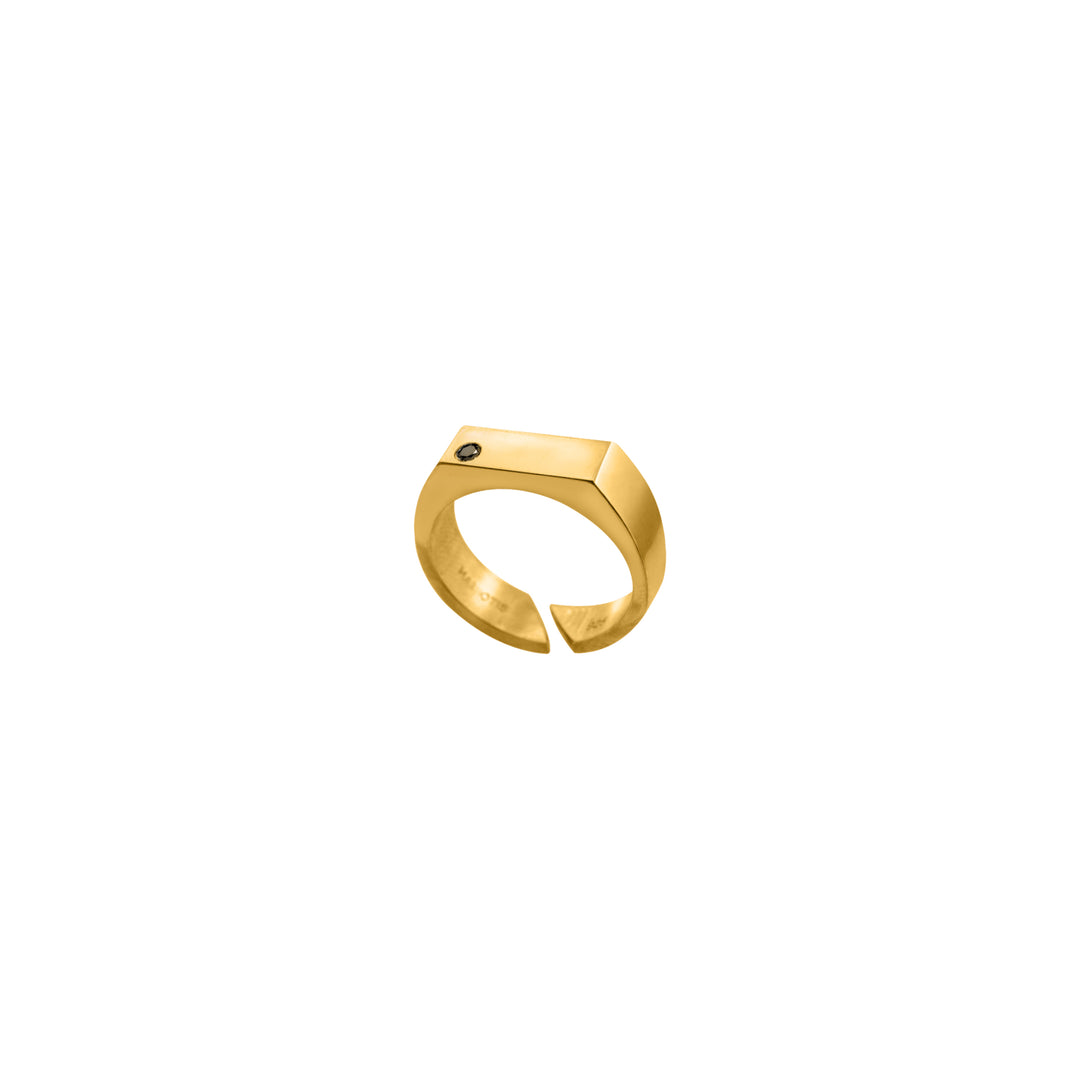 Dot mini Ring in Solid Gold