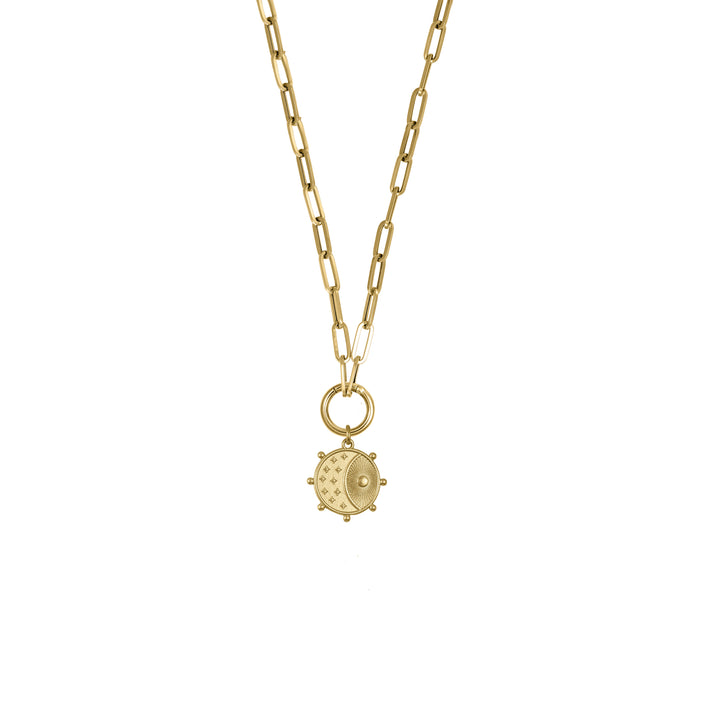 Bee with mini Paperclip clasp chain in Solid Gold