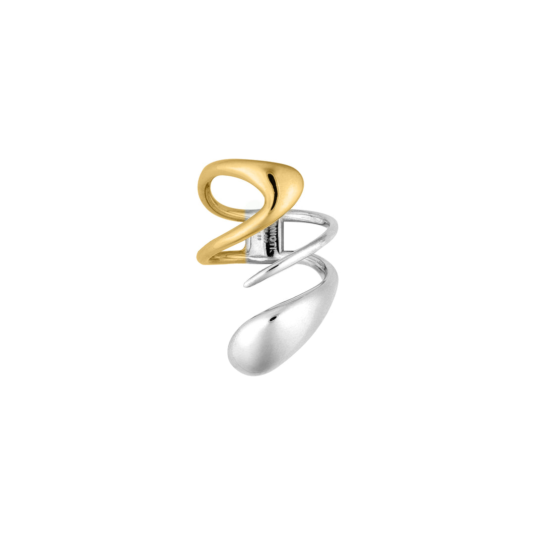 Two-tone Melite Ring in Solid Gold and Sterling Silver