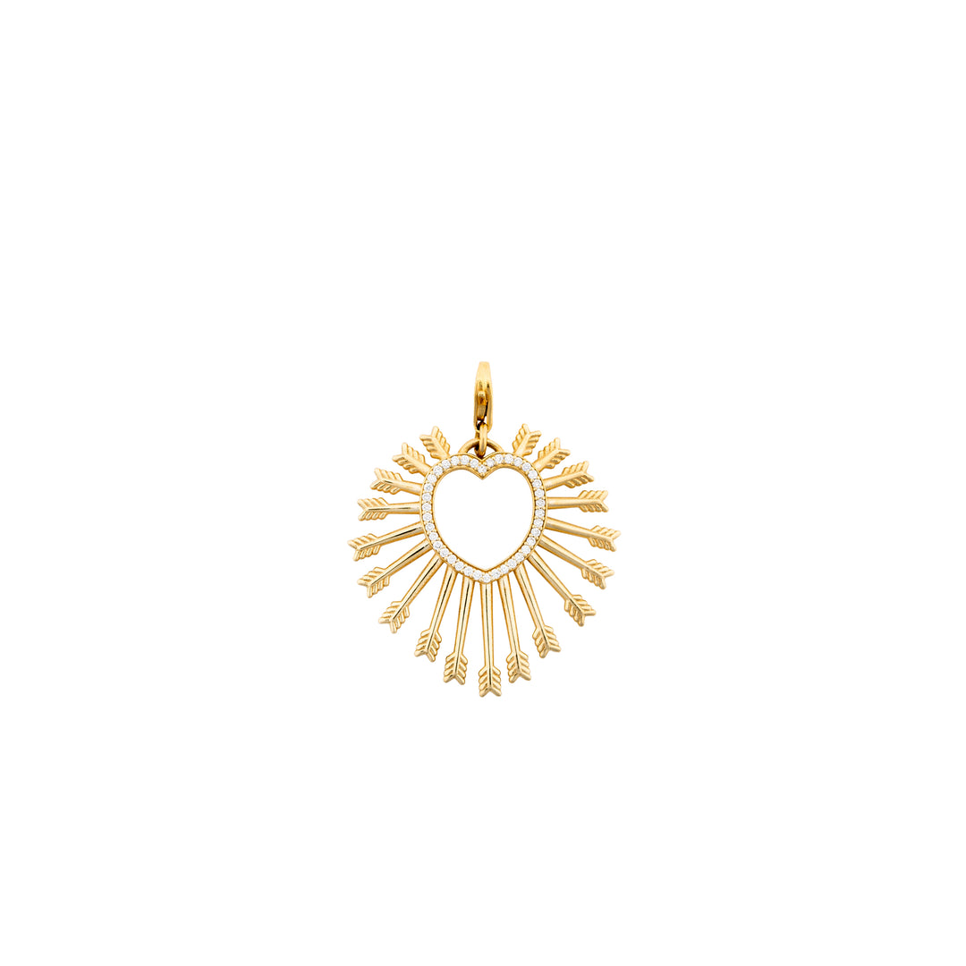 Lovestruck with White Diamonds charm in Solid Gold