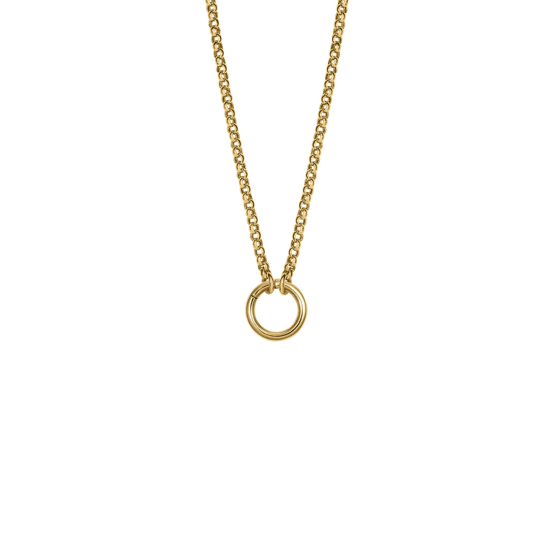 Rolo chain round clasp with Deer and Petite Bee