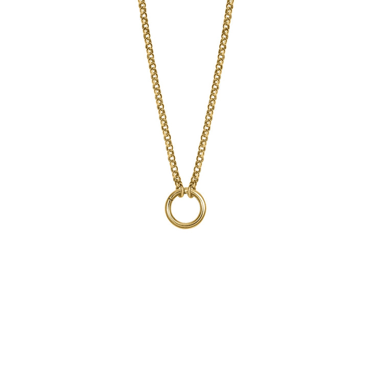 Rolo chain round clasp with Deer and Petite Bee