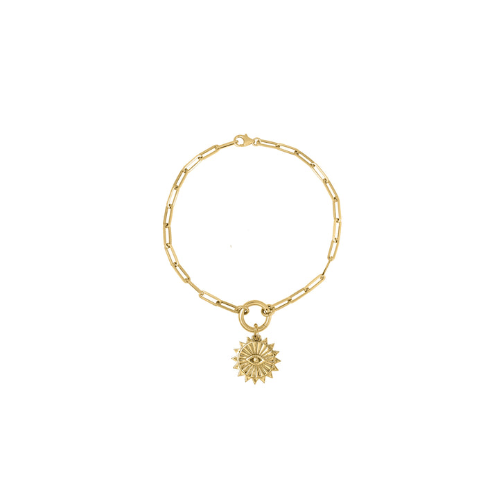 Diamond Ouroboros Bracelet Mini Paperclip with Round Clasp