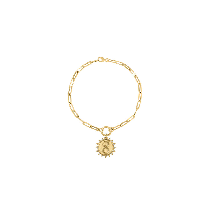 Diamond Ouroboros Bracelet Mini Paperclip with Mini Clasp