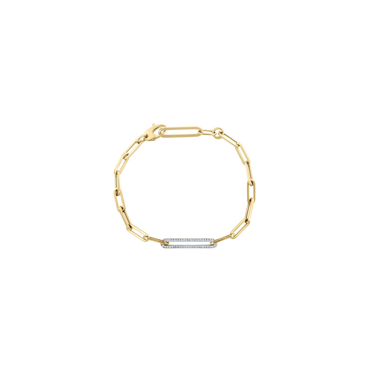 Diamond Mini Paperclip Bracelet