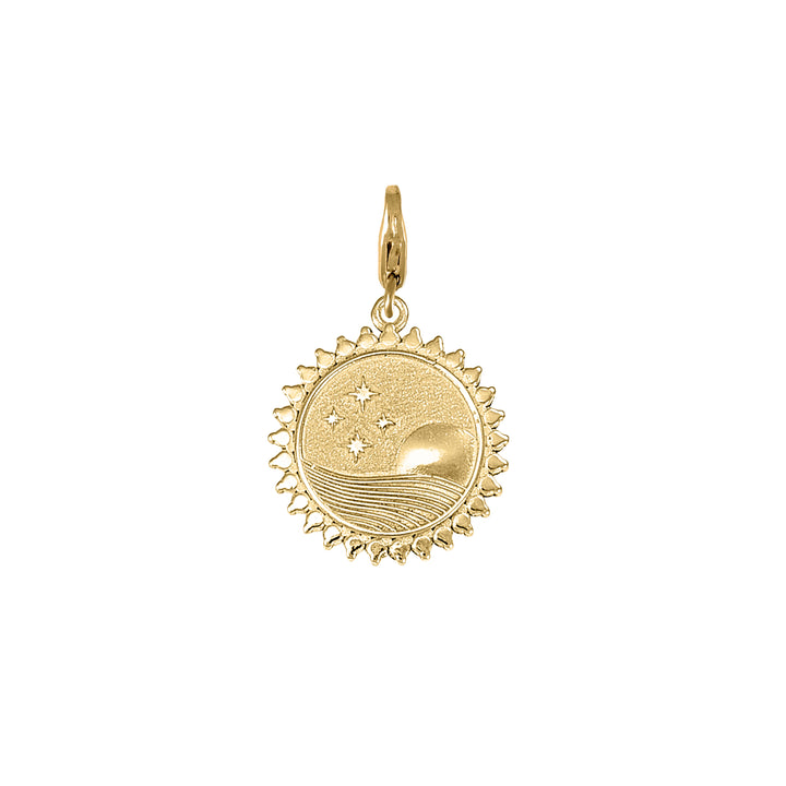Diamond Pegasus, mini Lion & Sapphire Eye  with Mini Paperclip clasp extension chain in 18K Gold