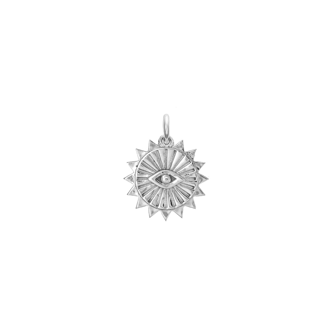 Black Diamonds Ouroboros Charm in Sterling Silver