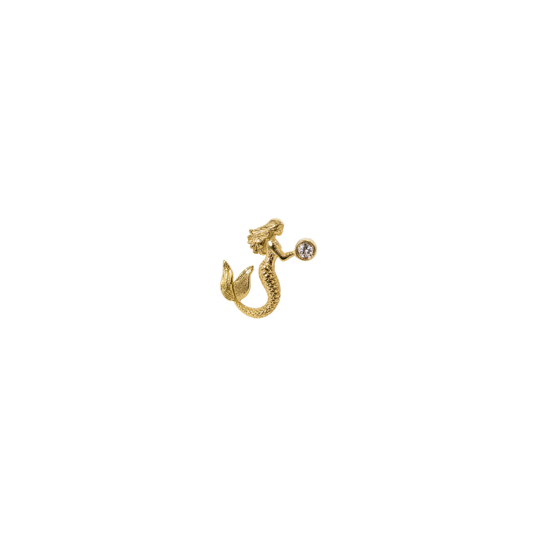 Mermaid Diamond Stud