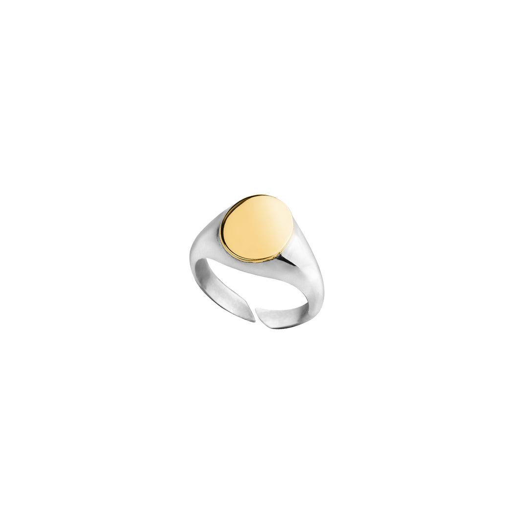 Wisdom Oval Ring in Solid Gold and Sterling Silver