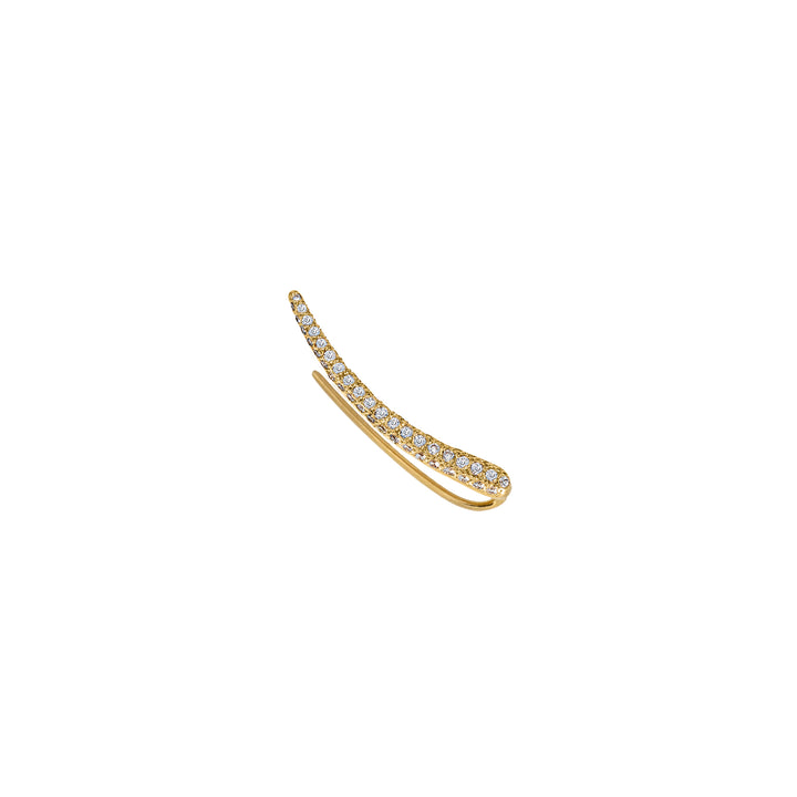 Diamond Ceto Climber Earrings in Solid Gold