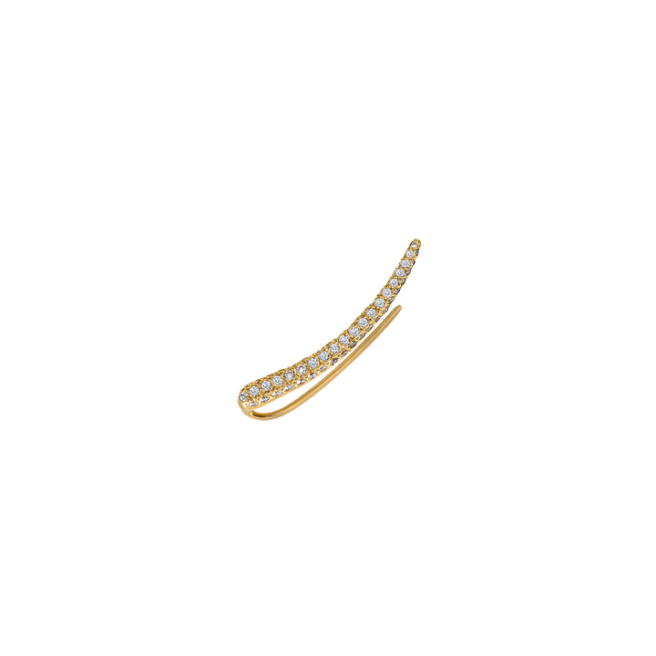 Diamond Ceto Climber Earrings in Solid Gold