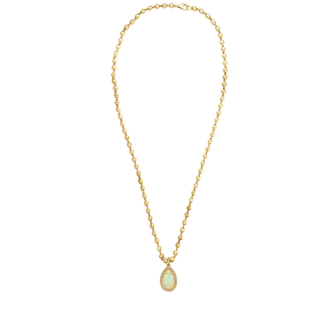 Pear shaped Opal Ball chain