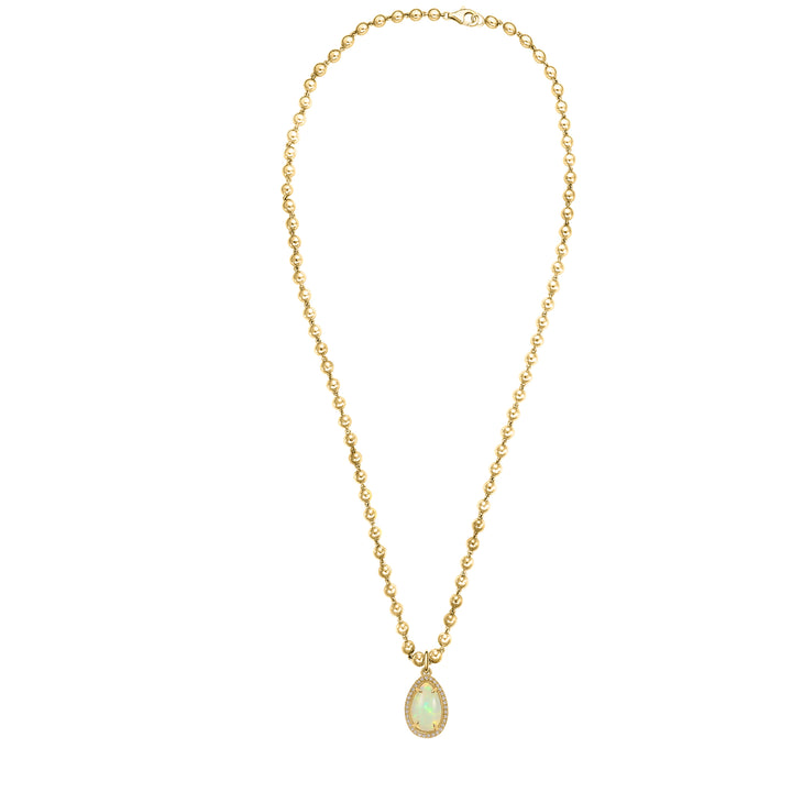 Pear shaped Opal Ball chain
