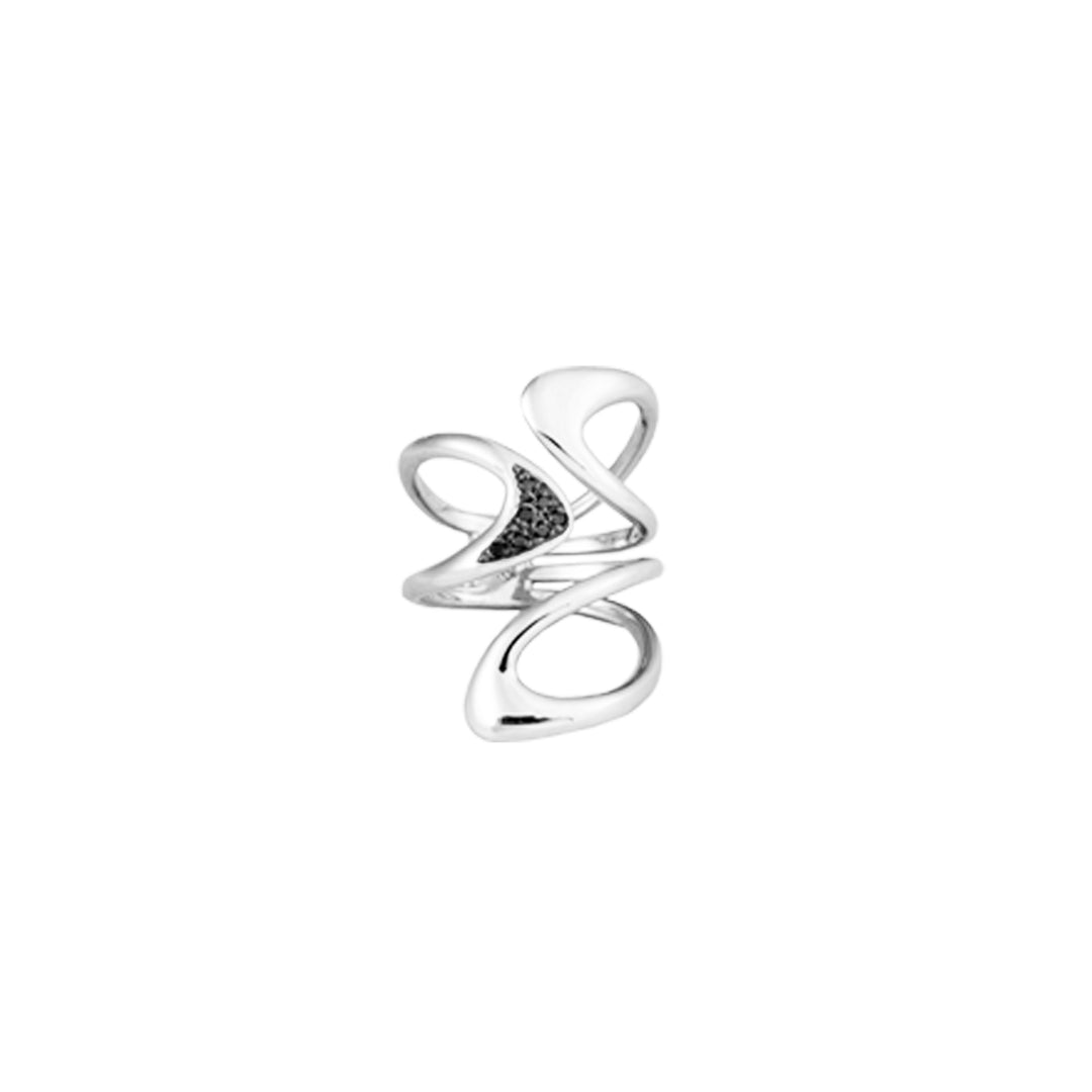 Pero ring - Eternal Waves collection - Aegean Sea-inspired jewelry - Greek Summer jewelry - Minimalist ring - Sophisticated style - Sterling silver ring - Ethically sourced materials - Certificate of authenticity - Lifetime guarantee - Haniotis Hellas-Haniotis- Diamonds