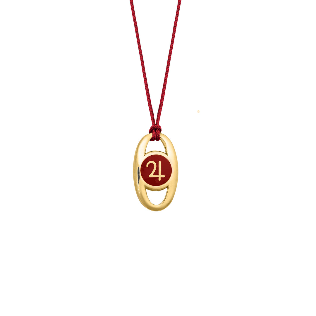 Haniotis Hellas_Lucky Charms_Unity Link 2024_gold with red enamel_Christmas Gifts_New Years Eve_Athens_Paros_greece_Χανιώτης_γούρια_Χριστούγεννα_Πρωτοχρονιά
