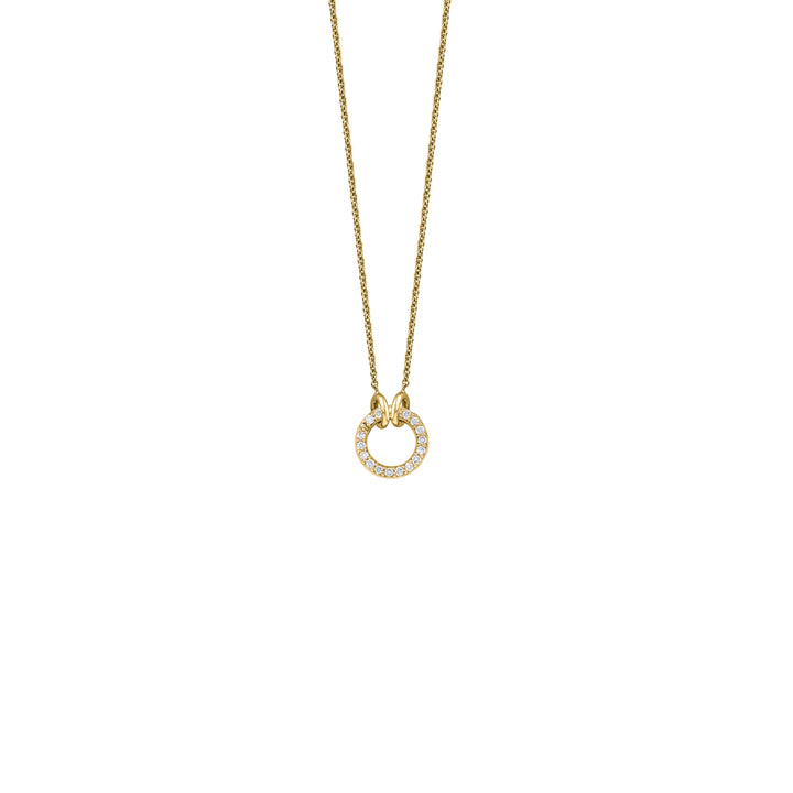 Skinny Chain with Diamond Clasp in 18K Gold