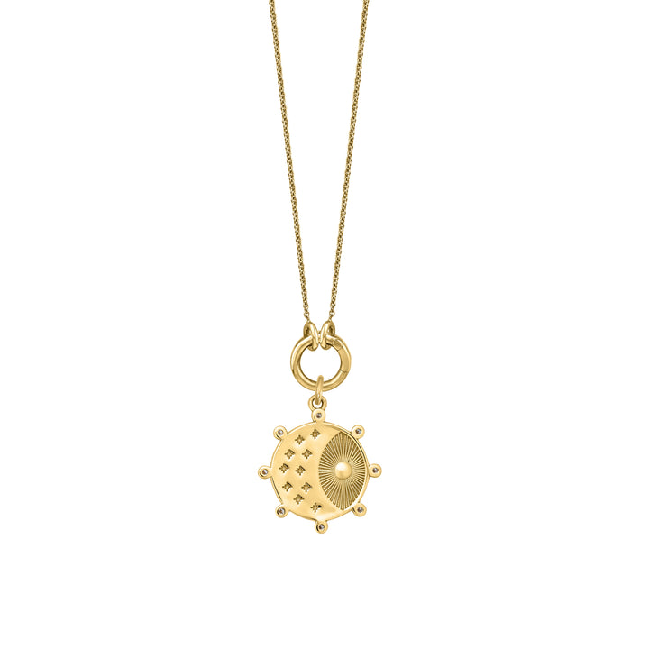 Diamond Bee with Skinny mini clasp chain in 18K Gold