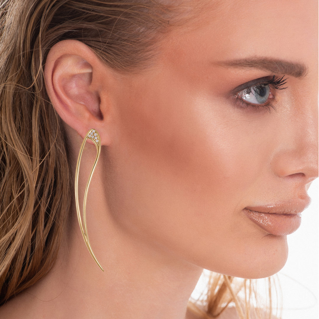 Diamond Aegean Earrings in 18K Gold