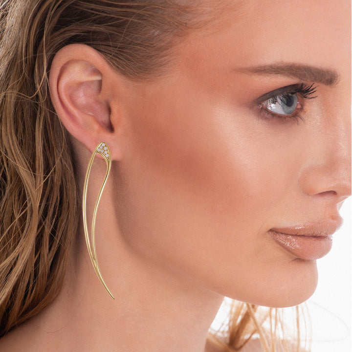 Diamond Aegean Earrings in 18K Gold
