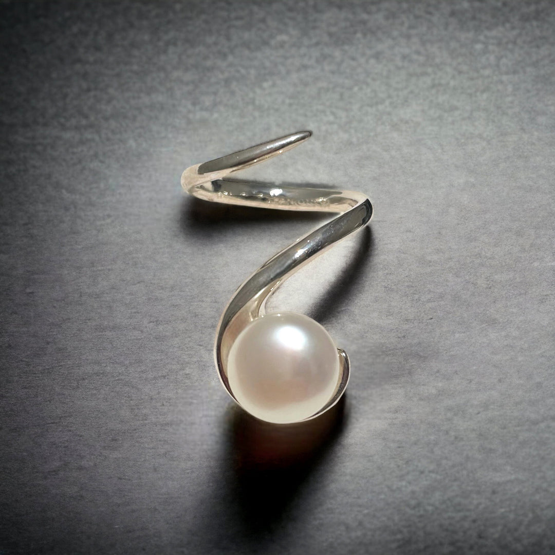Galene Pearl Ring in Sterling Silver
