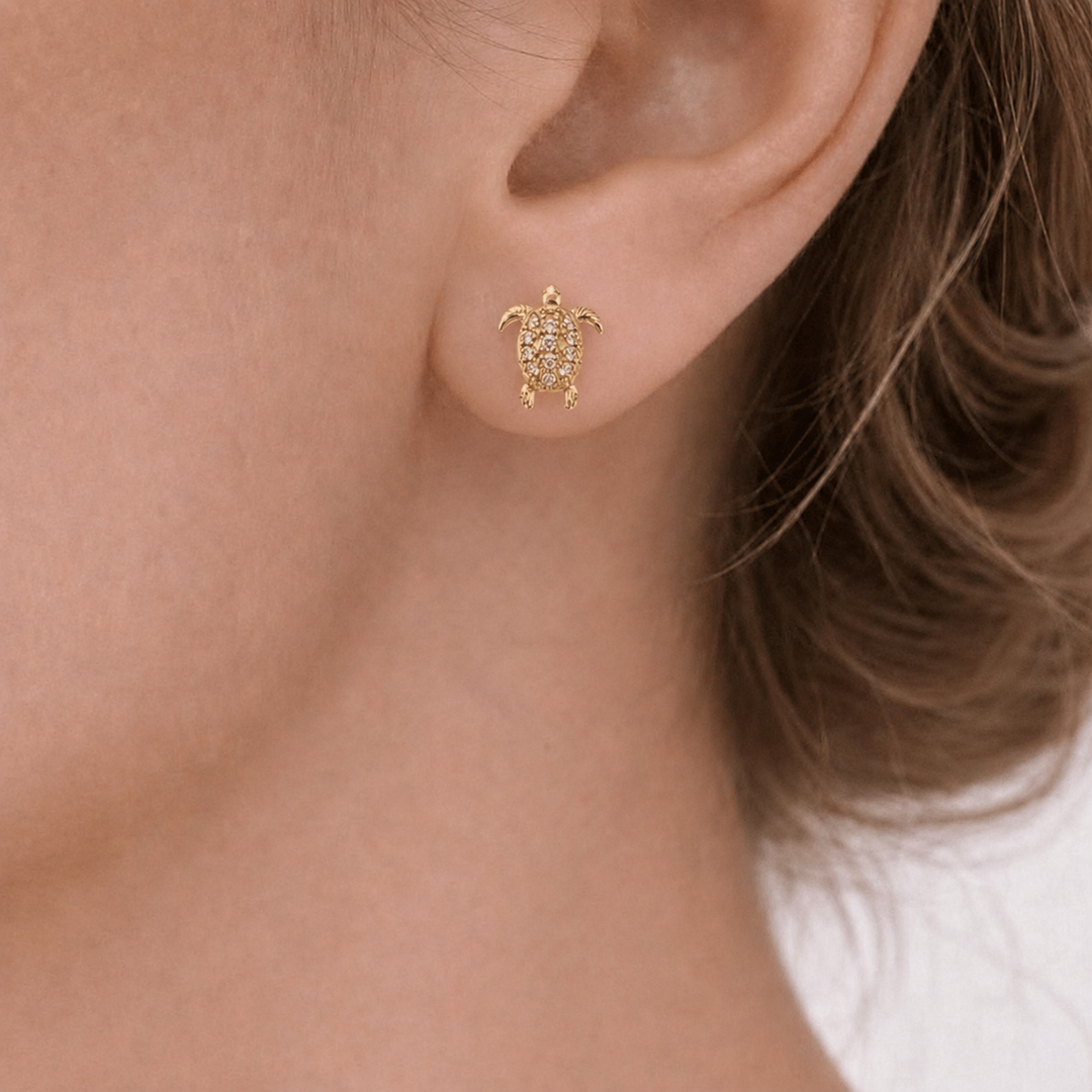 Chelone Diamond Turtle Stud